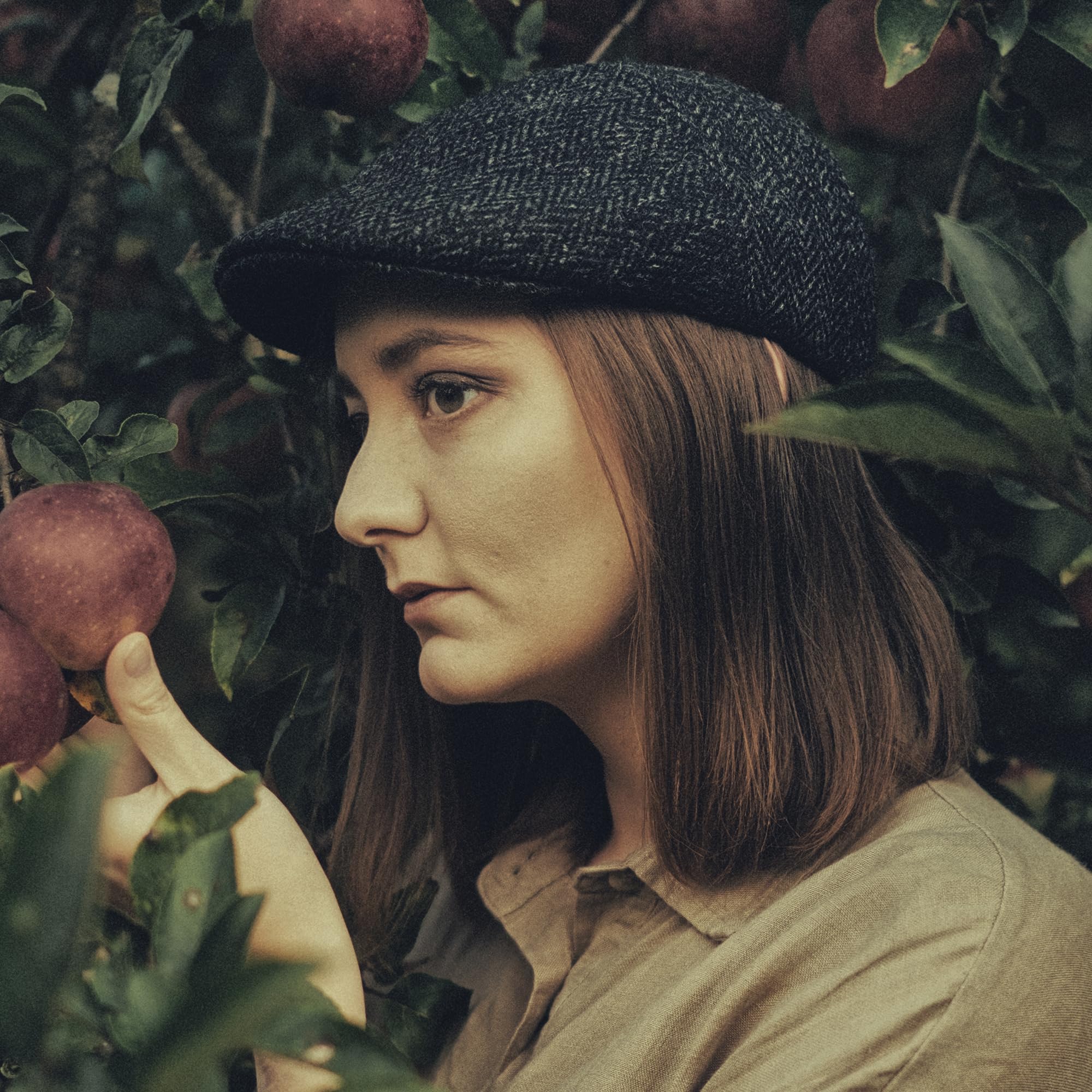 Sterkowski Ivy Five | 100% Harris Tweed Schirmmütze für Herren und Damen | Elegant Praktisch Flat Cap