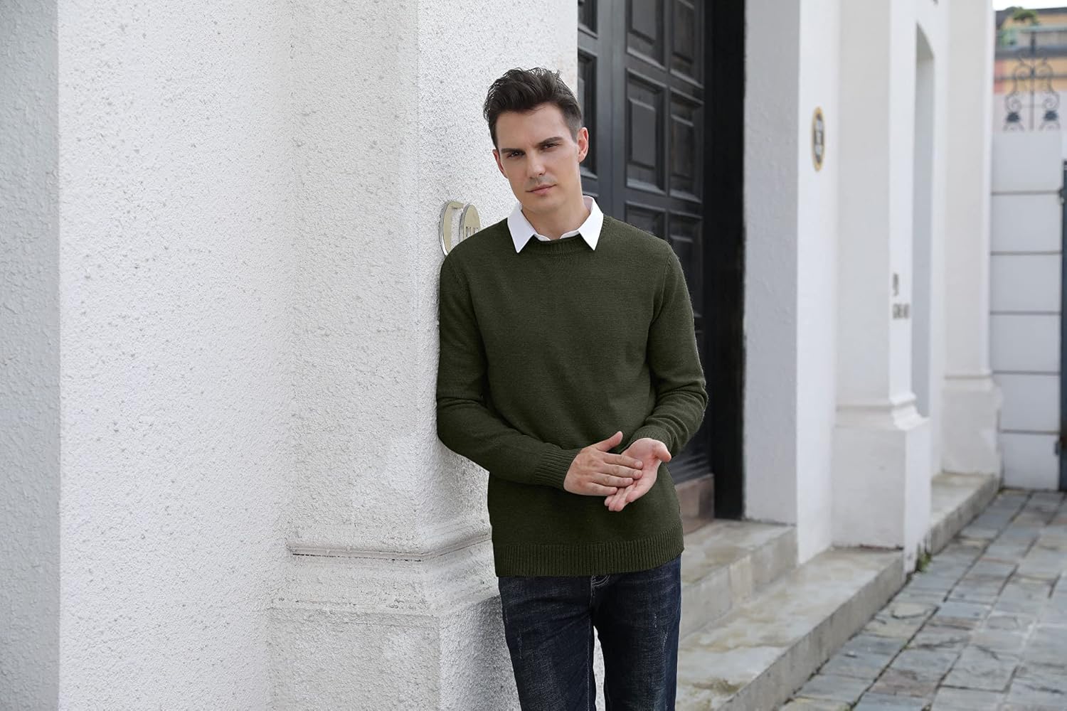 Sailwind Men's Crewneck Sweater Soft Casual Sweaters for Men Classic Pullover Sweaters with Ribbing Edge - Image 7