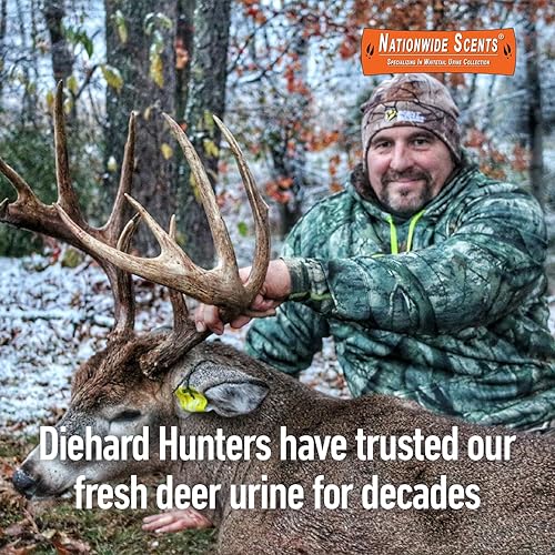 Miniatura 2 de Nationwide Scents Peak Estrus - Aroma de orina de ciervo para cazar - Atractor Doe Pee Buck para ciervos de cola - Señuelo de venado con aroma a
