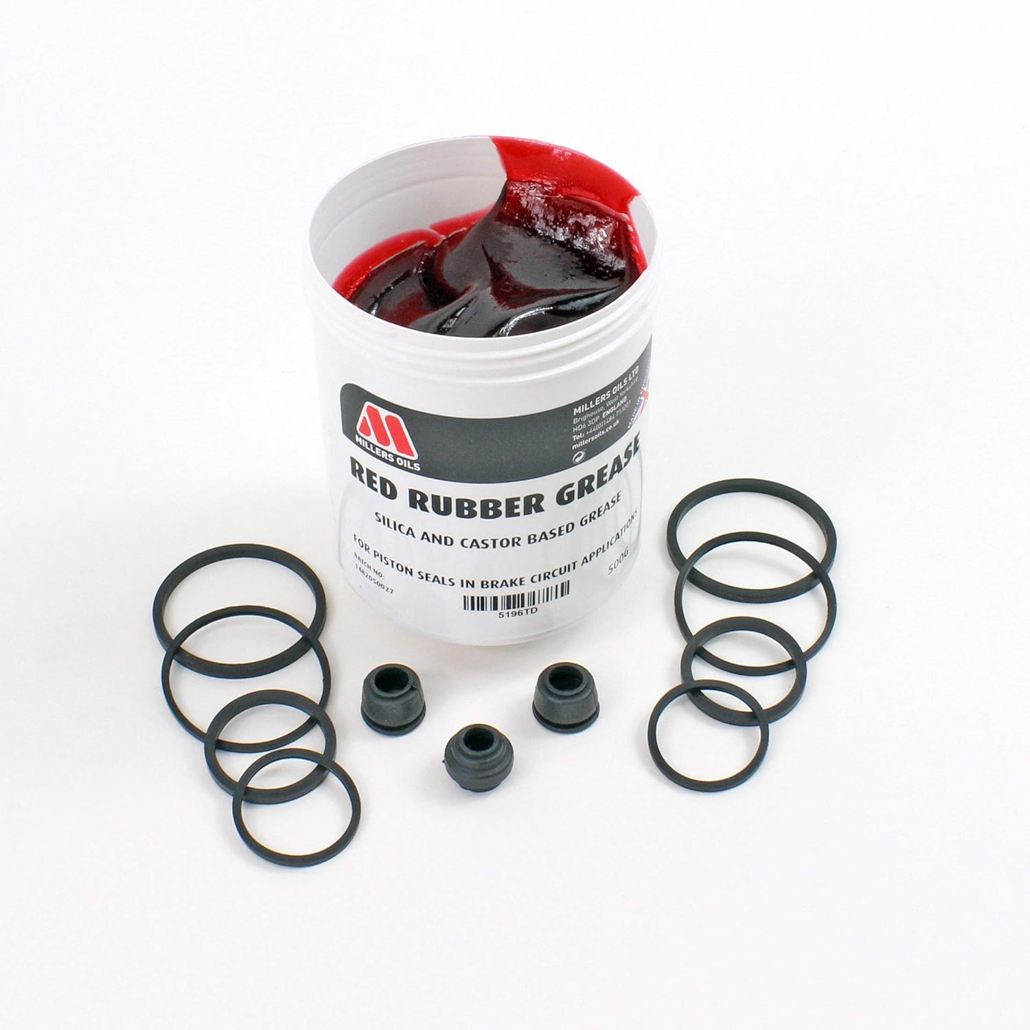 Red Rubber Grease for Hydraulic Motorcycle Brake Systems Repair - 500g