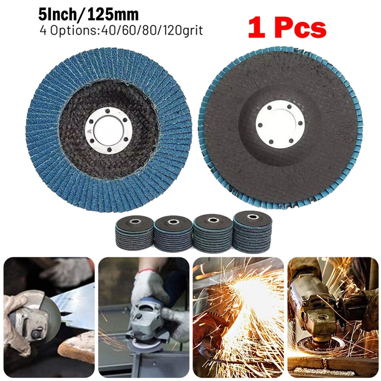 Tarcza Polerska, Tarcze Listkowe 1 Szt. 125 Mm Tarcza Szlifierska Klapa Tarcza Polerska Tarcza Szlifierska Ostrze Szlifierka Kątowa Narzędzie Do Szlifowania Tarcza Listkowa/1Pc 80Grit