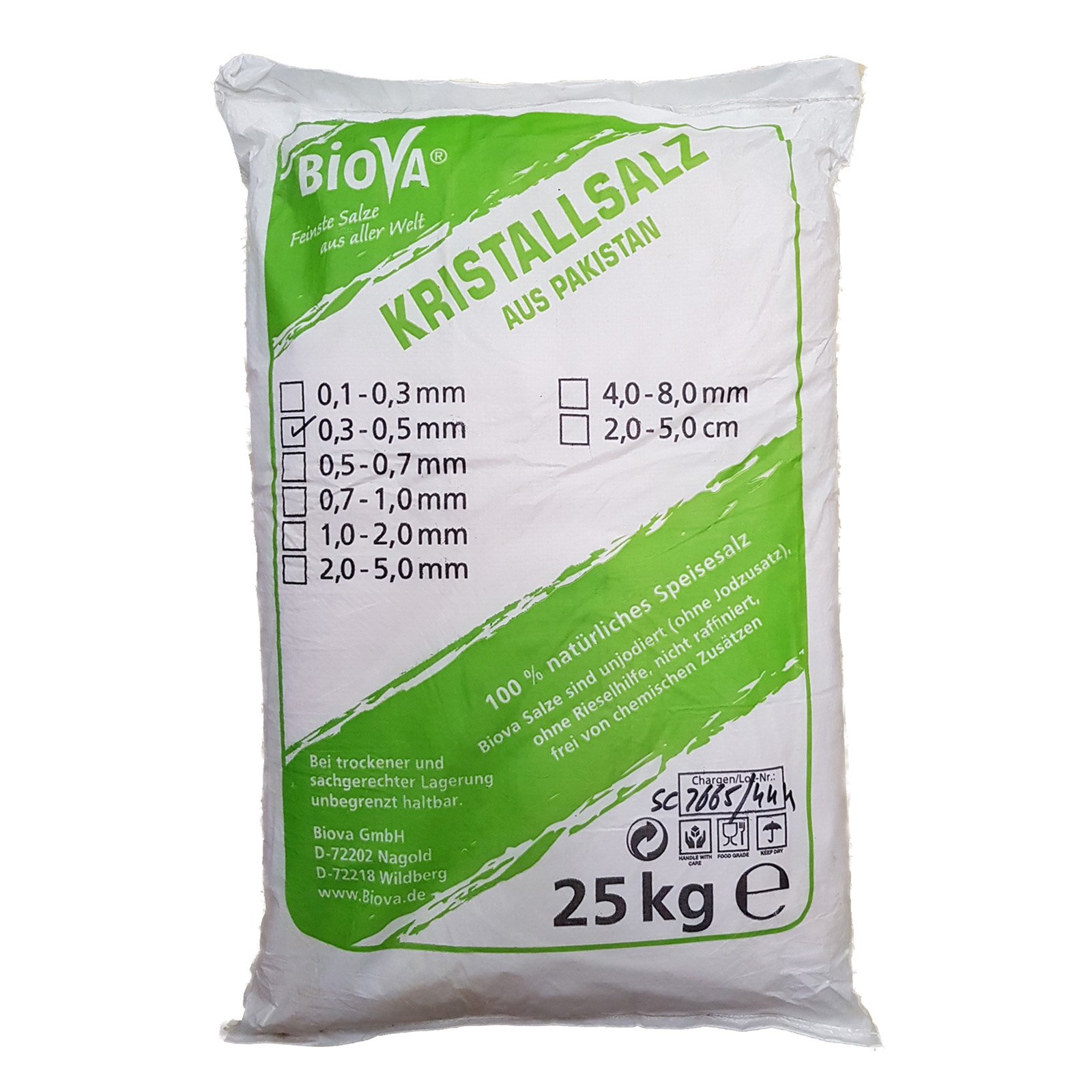 Kristallsalz aus Pakistan Feinstreu 25 kg von Biova