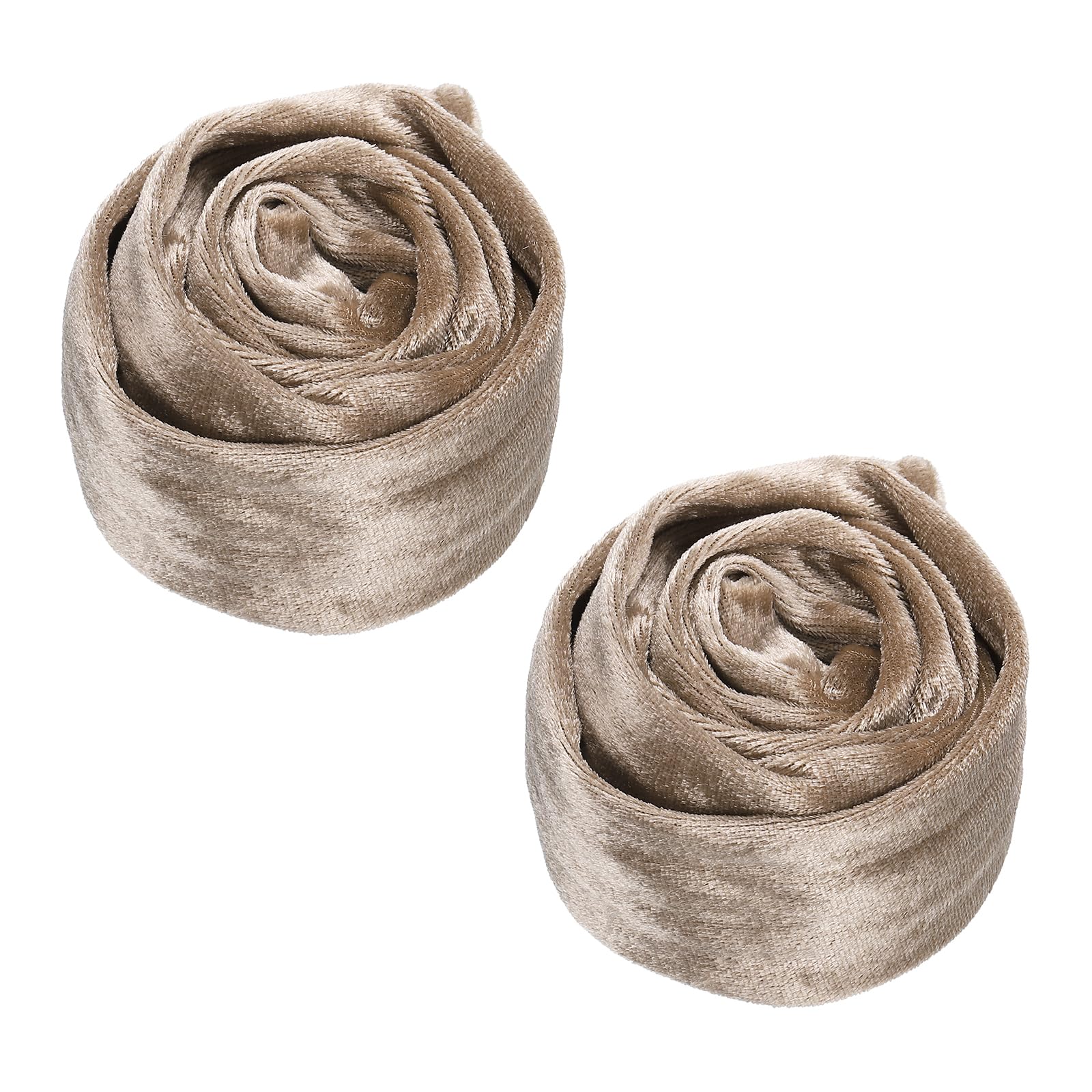 PATIKIL 3.3ft Chandelier Chain Cord Cover, 2 Pcs Velvet Cloth Fabric Chain Sleeve Decorative Cord Covers for Chandelier Wires Swing Cable, Zipper Style, Beige