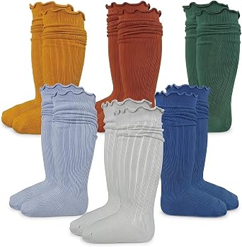 6 Pairs of Baby Socks, Toddler Knee-High Socks for Girls | Baby Knee High Socks,Infant OverKnee Long Socks,Cable Knit Baby Tall Socks