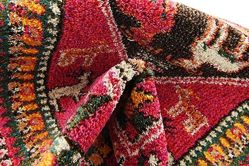 Miniatura 8 de Unique Loom Sedona Collection Southwestern, borde, sobreteñida, animales, tribal, alfombra de área abstracta, 2 pies 2 pulgadas x 6 pies 7 pulgadas,