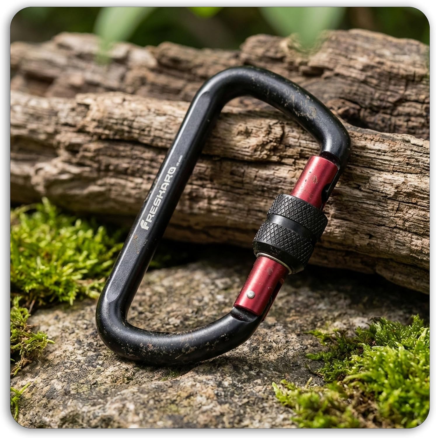 FresKaro 3inches Screw Locking Carabiners, Strong Tensile Strength 12kN/2698lbs, Lightweight, Rust-Free, D Shape Wide Opening Gate, Sturdy and Last Long, Assorted Colors - Image 6