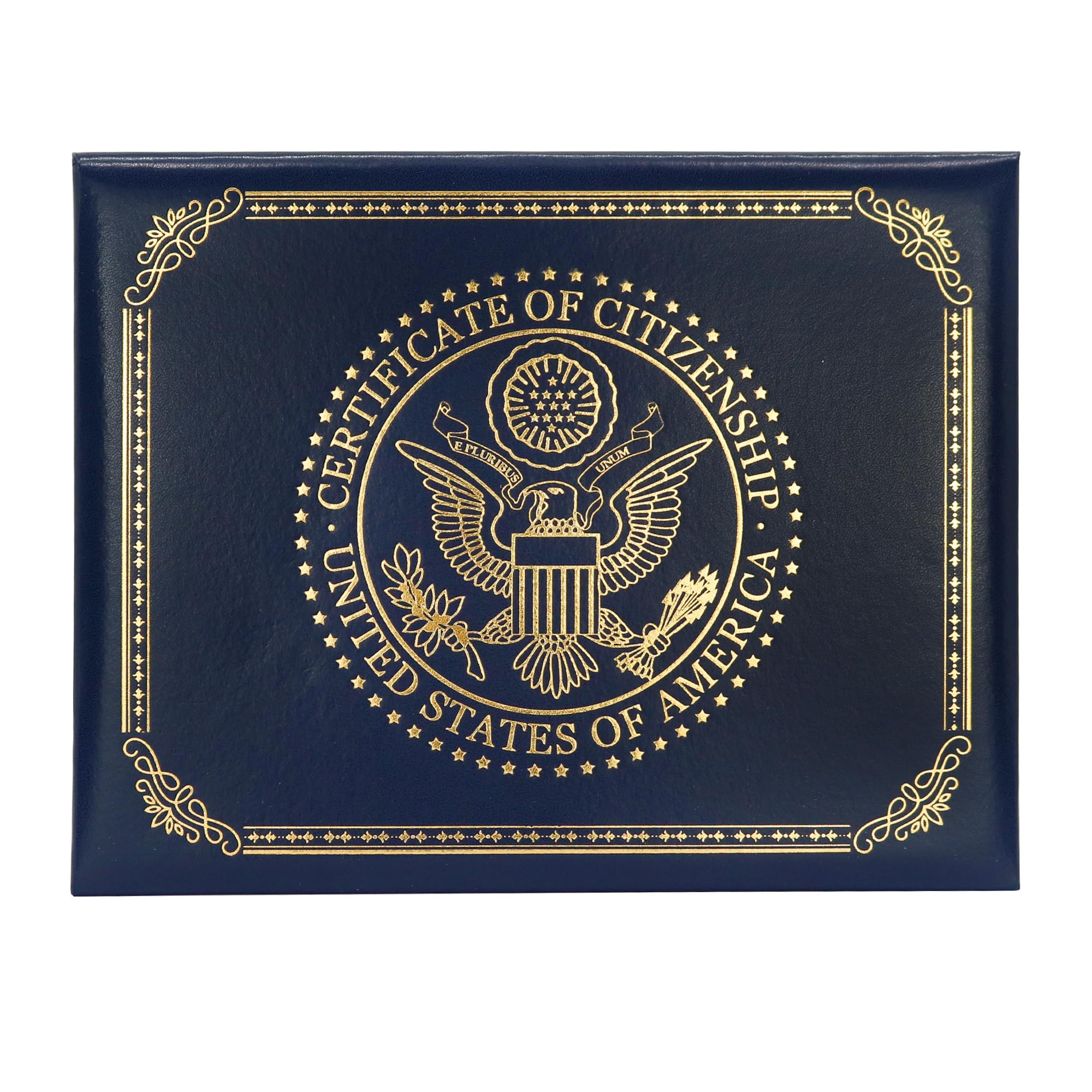 GraduatePro US Citizenship Certificate Holder | US Citizenship Gifts | Naturalization Certificate Padded Cover Printed with Golden Great Seal of The United States