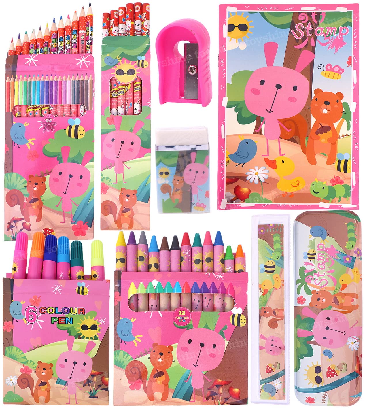 Toyshine 41 Pcs Coloring&Stationery Set Gift For Kids Boys Girls Toddler|Learning Educational Art Craft Indoor Game Gift Present Birthday For 3 4 5 6 7 8 9 Year Old- Sea Animals,Animal World,White (B0B1YBMJTF) Amazon Price History, Amazon Price Tracker