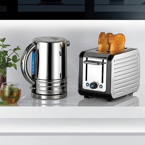 Miniatura 3 de Dualit Design Series 2 - Tostadora de rebanadas  Acero inoxidable pulido con ribete negro  Ranuras extra anchas - Función de mirada y pop -