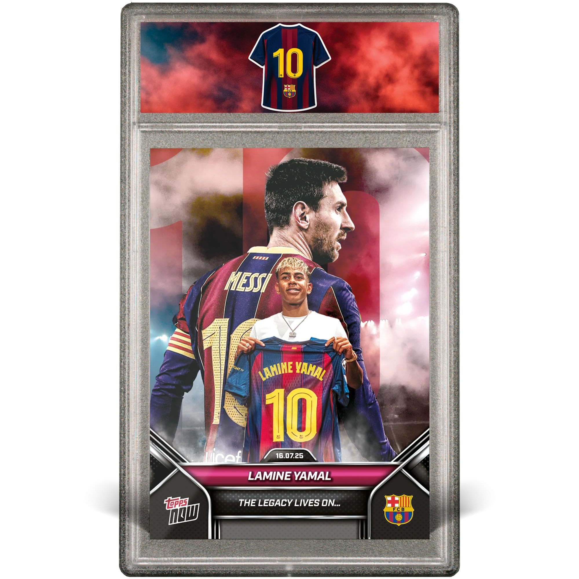 Topps Now – Football Sticker – Special Design Protected with Slab – Limited Edition (Messi & Yamal) — image 1