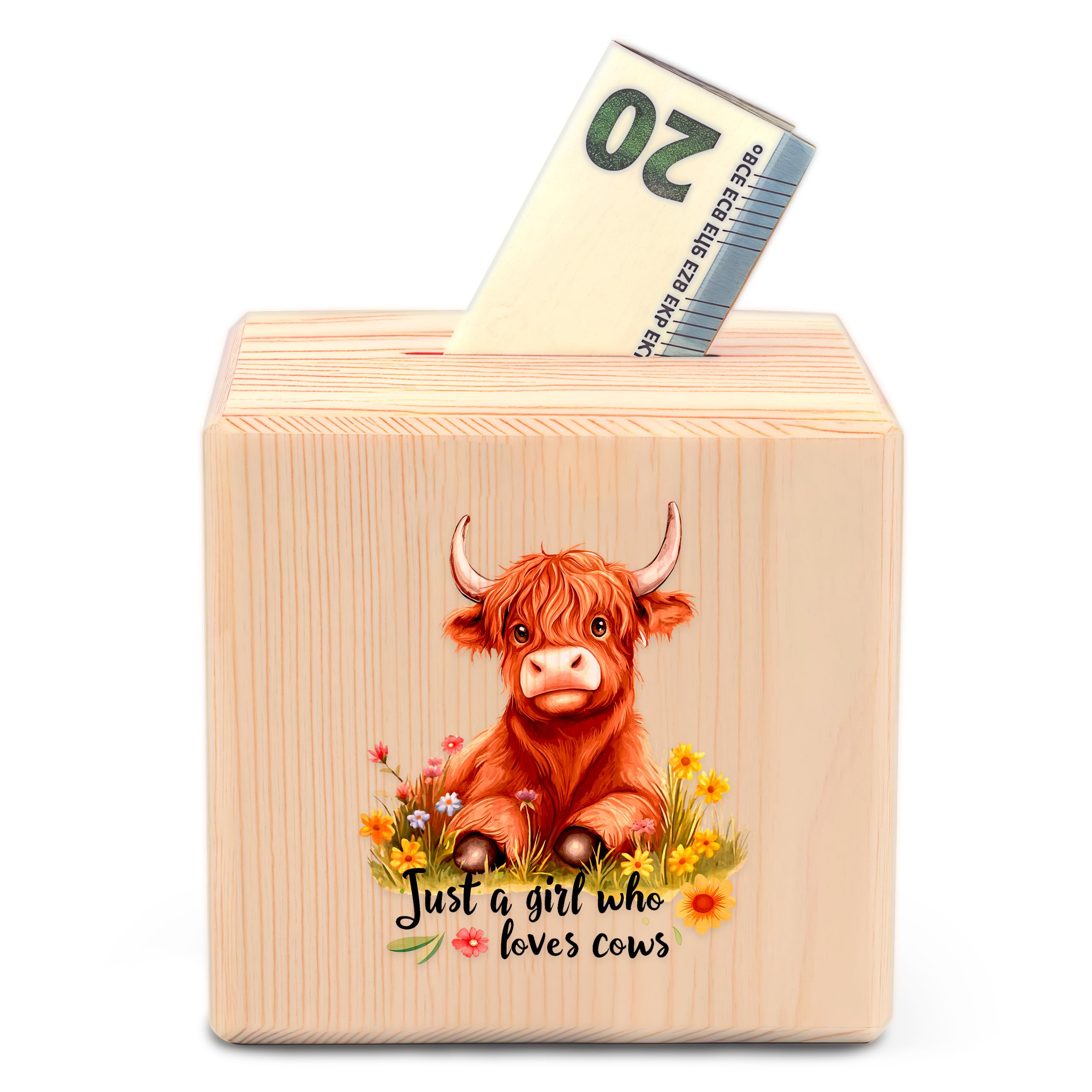 BJDAMAI Highland Cow Piggy Bank Money Bank Coin Bank, Gifts for Teens Teenage Girls Kids Age 6 7 8 9 10 11 12, Cow Lovers Themed Stuff Accessories