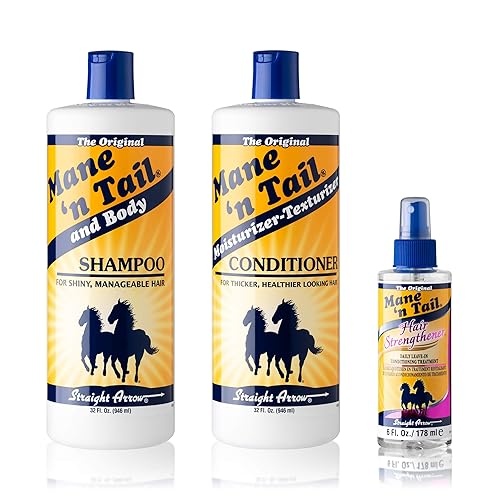 Mane 'n Tail Combo Deal Champú y Acondicionador 32 oz PLUS Fortalecedor del Cabello 6 onzas