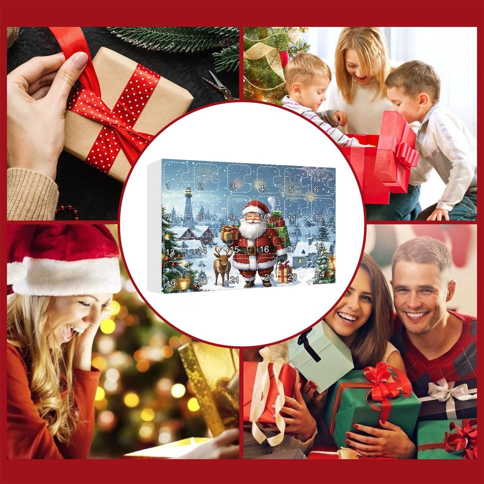 Calendario 'Avvento 2024 con natalizio, calendario 'avvento di | Natale Gonks, conto alla rovescia per 24 giorni, decorazione natalizia per bambini, 35 x 25 x 5 cm