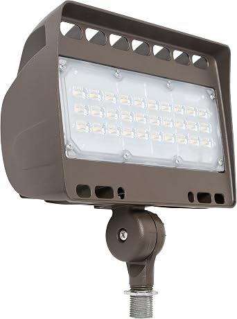 Westgate Lighting 12V LED Flood Light with Knuckle Mount - Best Security Floodlight Fixture for Outdoor Yard Landscape Garden Lights - Safety Floodlights - UL Listed 50W 3000K Warm White