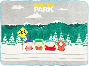 South Park Bus Stop Featuring Kyle, Stan, Eric Cartman, and Kenny 45" x 60" Fleece Throw, Soft and Cozy Blanket, 180 GSM