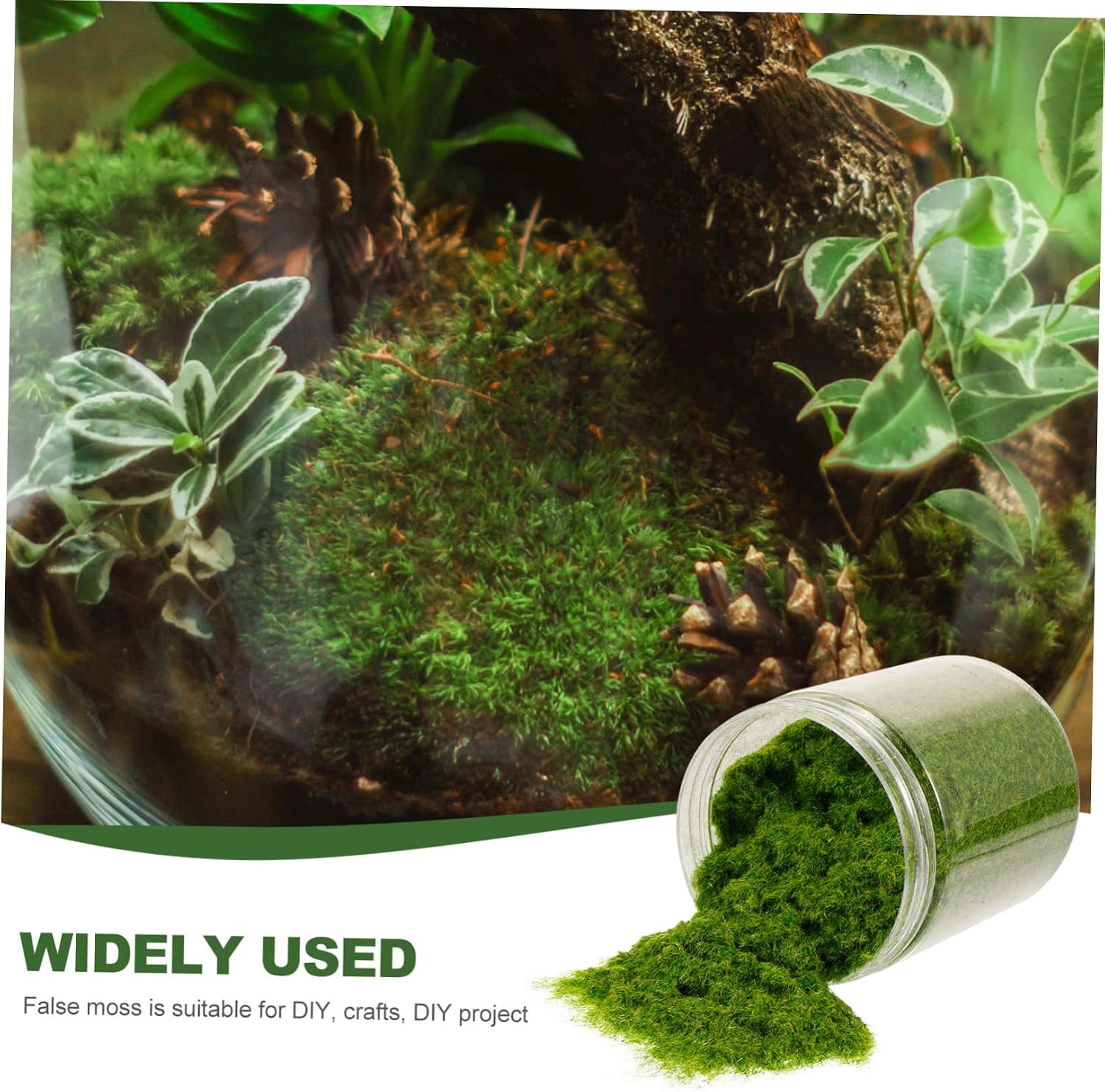 ORFOFE Rtificial Moss for Planters Realistic Faux Moss DIY Decor Craft Moss Versatile for Home Office Garden