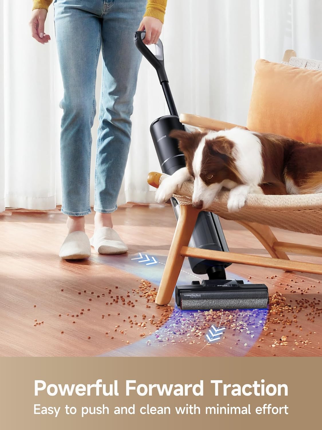 DREAME H12 PRO Vacuum Mop, Wet Dry Vacuum Cleaner for Hard Floor, Vacuum and Mop at The Same Time for Wet & Dry Messes, Auto Self-Cleaning, Edge to Edge Cleaning with Hot Air Dryin...