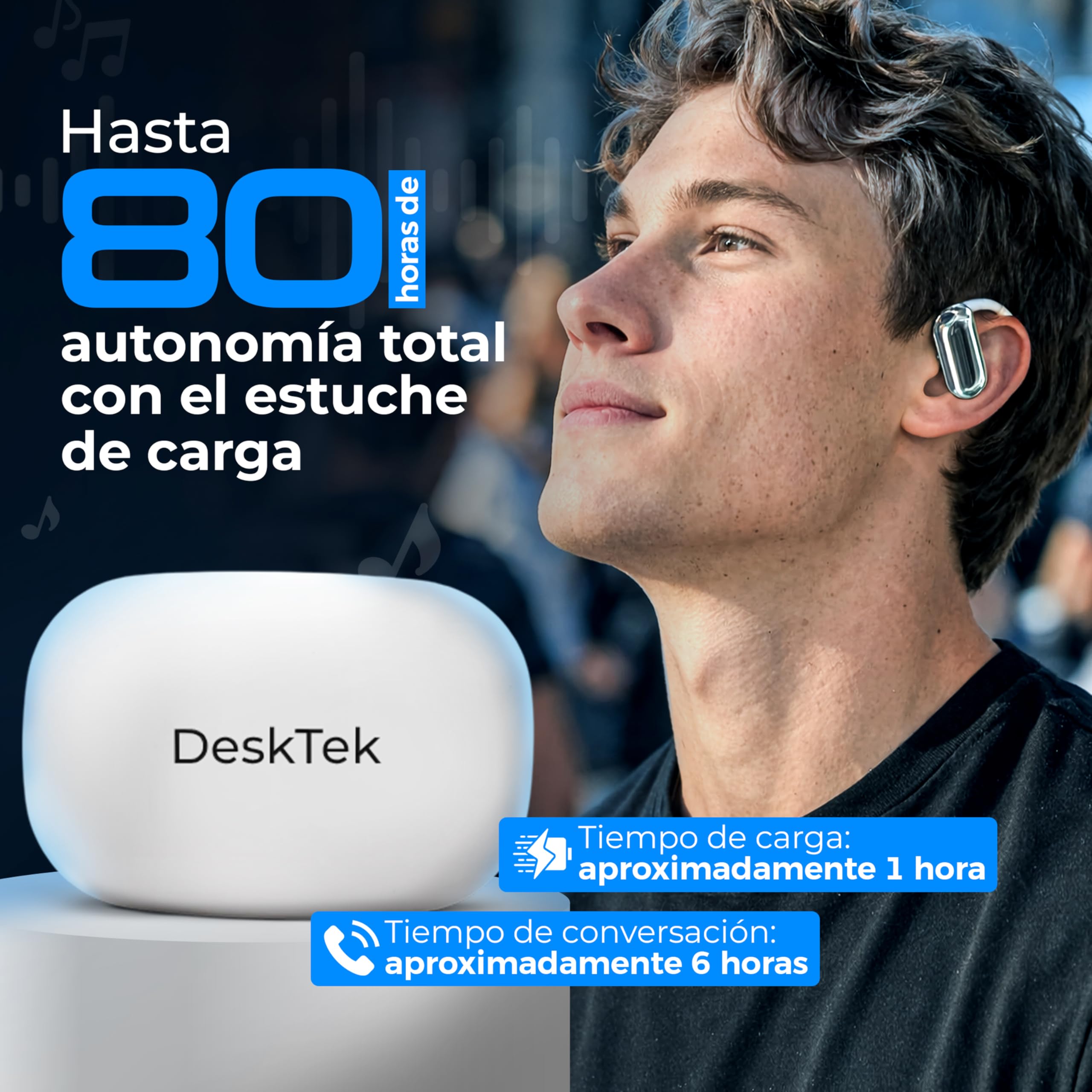 Auriculares Traductor en Tiempo Real - Auriculares Inalámbricos Bluetooth 5.4, Traductor Instantáneo de Voz, Auriculares Traductores Simultáneos IA, Traductor de Idiomas con Voz en Tiempo Real
