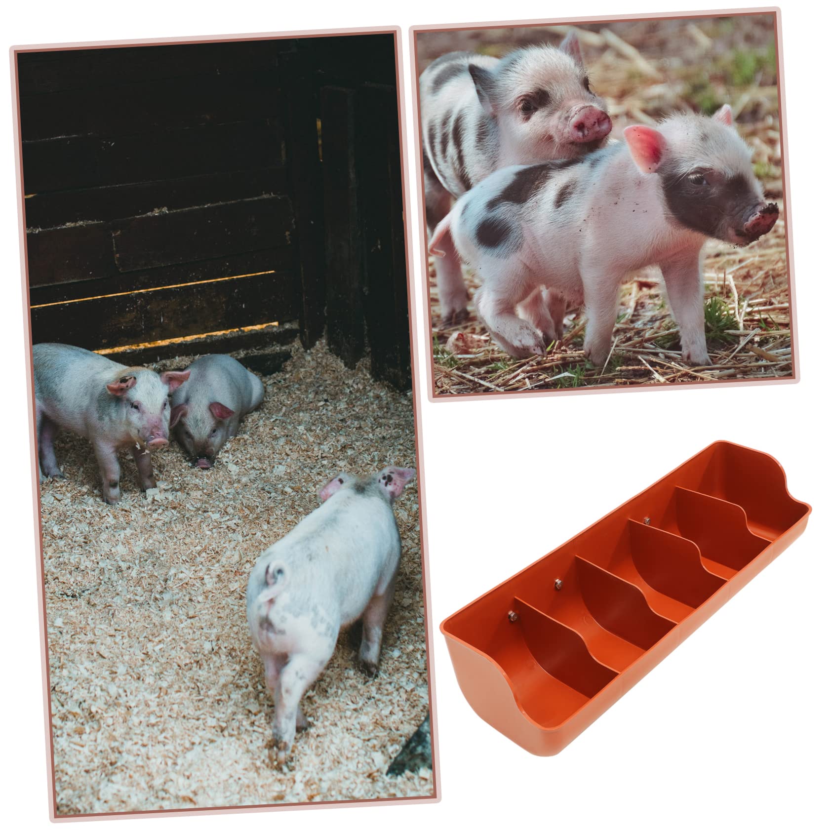 Healeved Abrevadero Valla Colgante Comedero para Ganado Comedero para Cabras Cuencos De Agua De Ovejas De Granja Alimentador De Valla con Clips Plato El Plastico Automático Botella De Agua