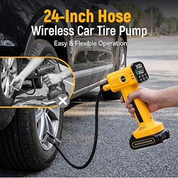 Tire Inflator Portable Air Compressor, Cordless Tire Inflator