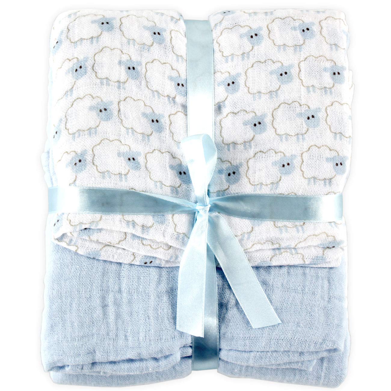 Hudson Baby Muslin Swaddle Blankets, 2 Pack, Pink