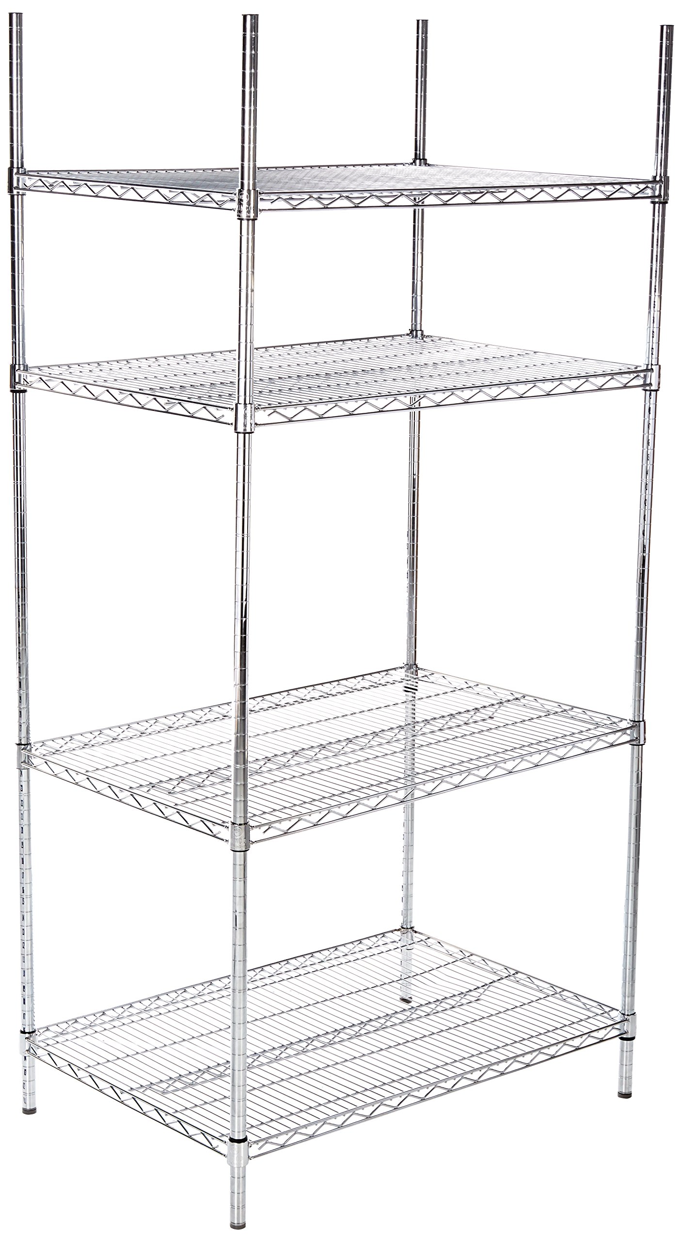 Étagère fil chromé 4 étages Winco VCS-2436 meuble de rangement 61x91 cm