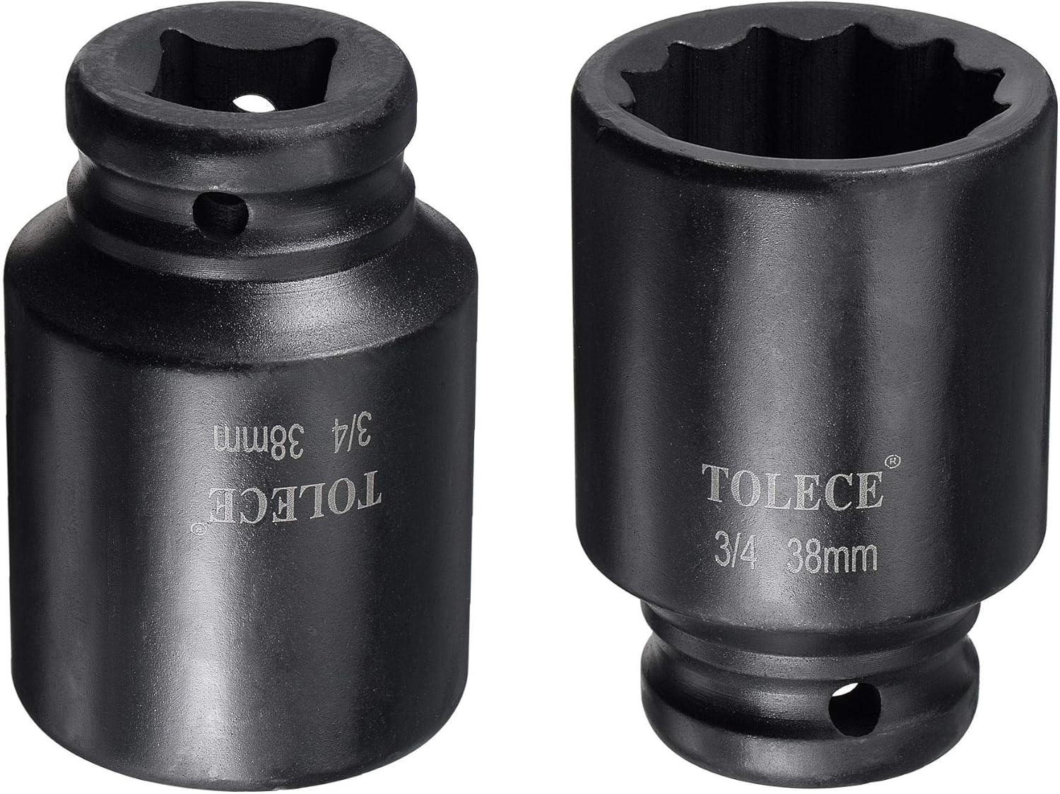 uxcell 3/4-Inch Drive 38mm 12-Point Deep Impact Socket, CR-MO Steel 78mm Length, Metric Sizes