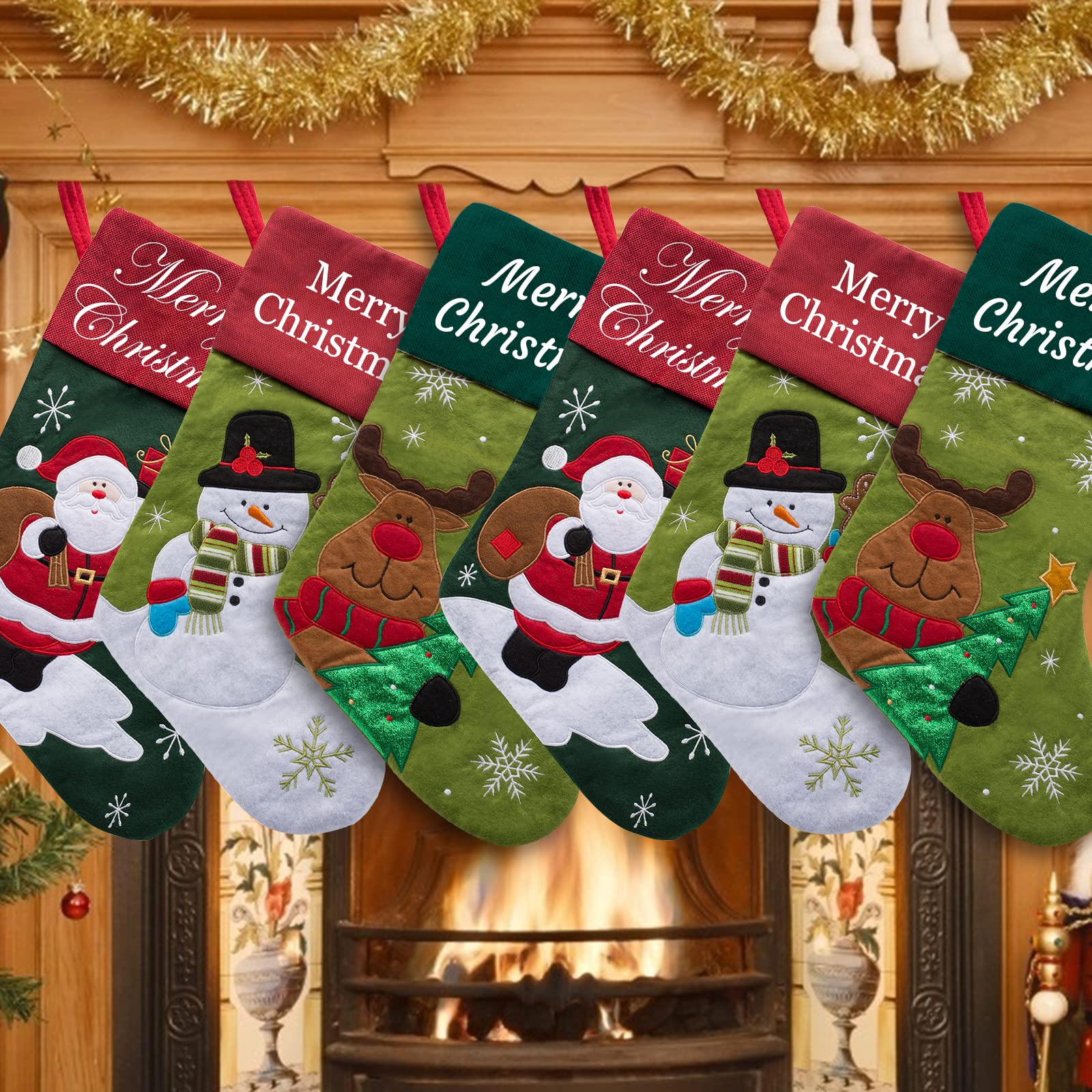Aolun Calzini di Natale Personalizzati Personalizzate con Decorazioni di Nome I Tuoi Regali per la casa per Un Amico di Famiglia