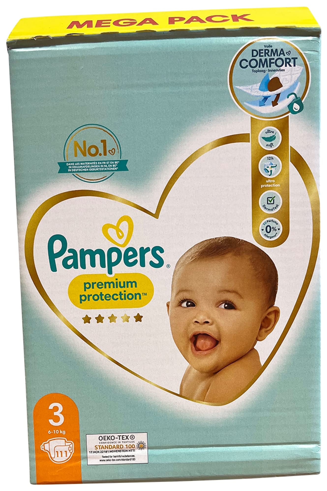 Pampers Premium Protection Mega Pack 111 Pañales talla 3 (6-10 kg)