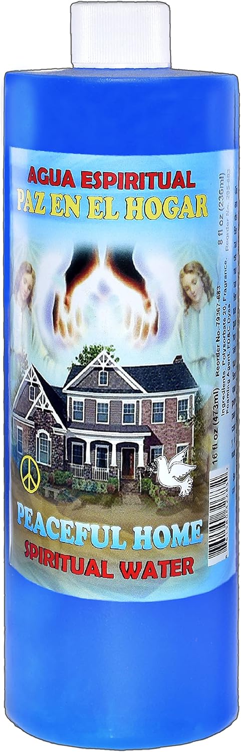 3 BOTTLES PEACEFUL HOME SPIRITUAL WATER-PAZ EN EL HOGAR AGUA ESPIRITUAL 16OZ - MAGICK PAGAN