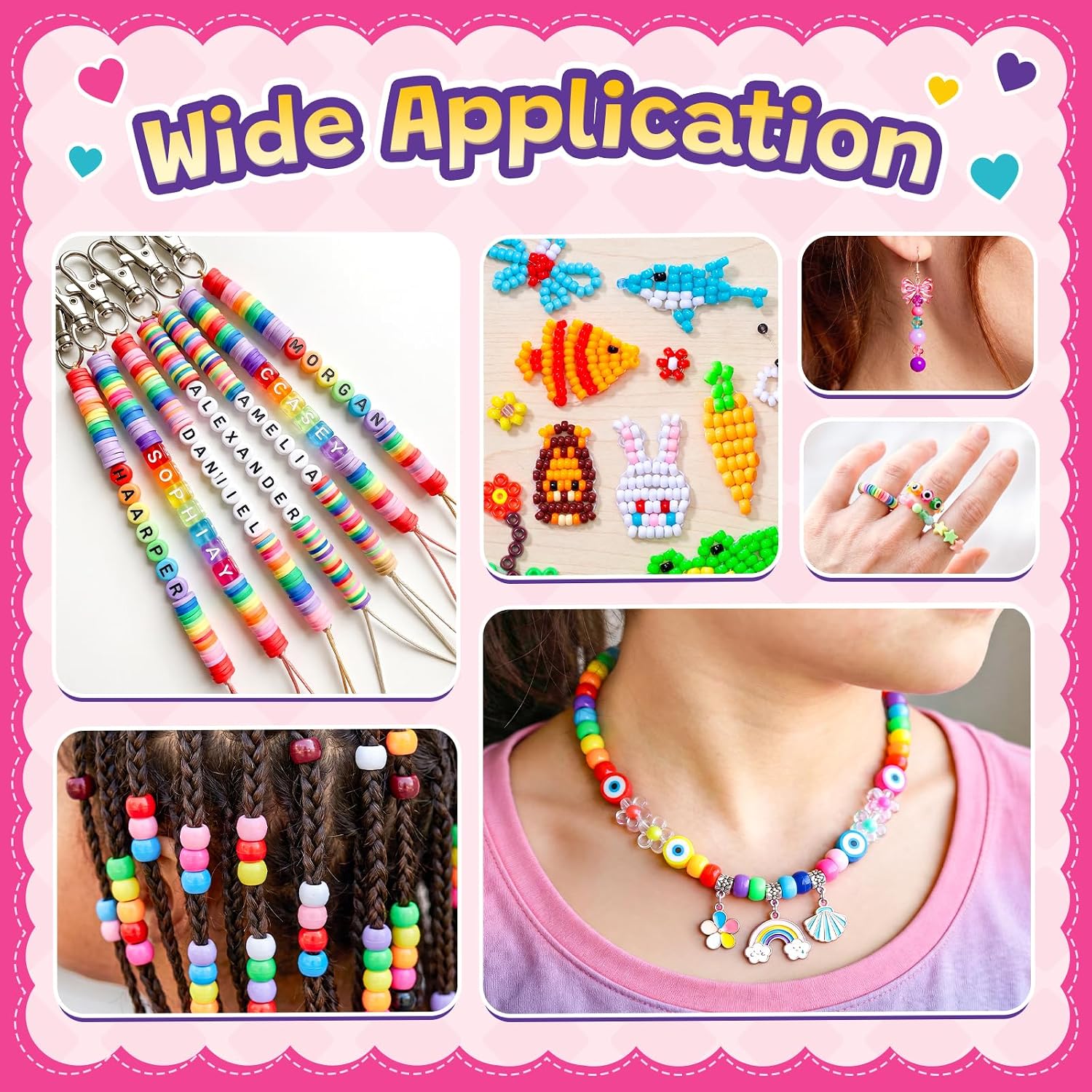Umikk 6000pcs Charms Bracelet Making Kit, Friendship Bracelet Kit for Girls