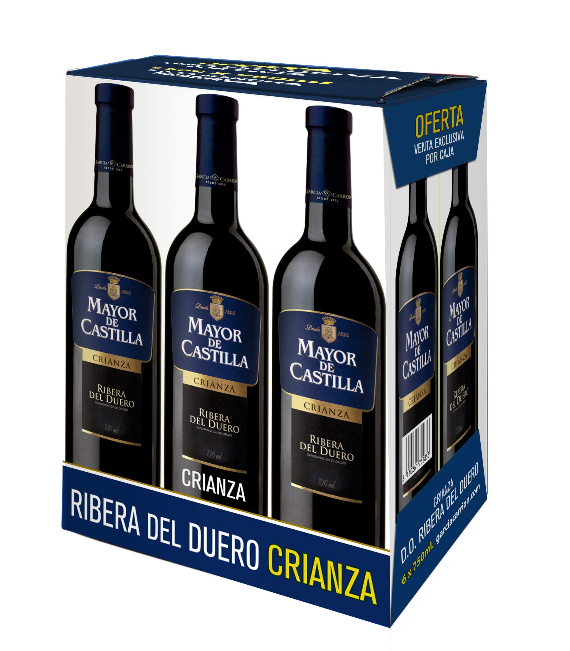 Mayor de Castilla Crianza - Vino Tinto D.O Ribera del Duero - Caja de 6 Botellas x 750 ml