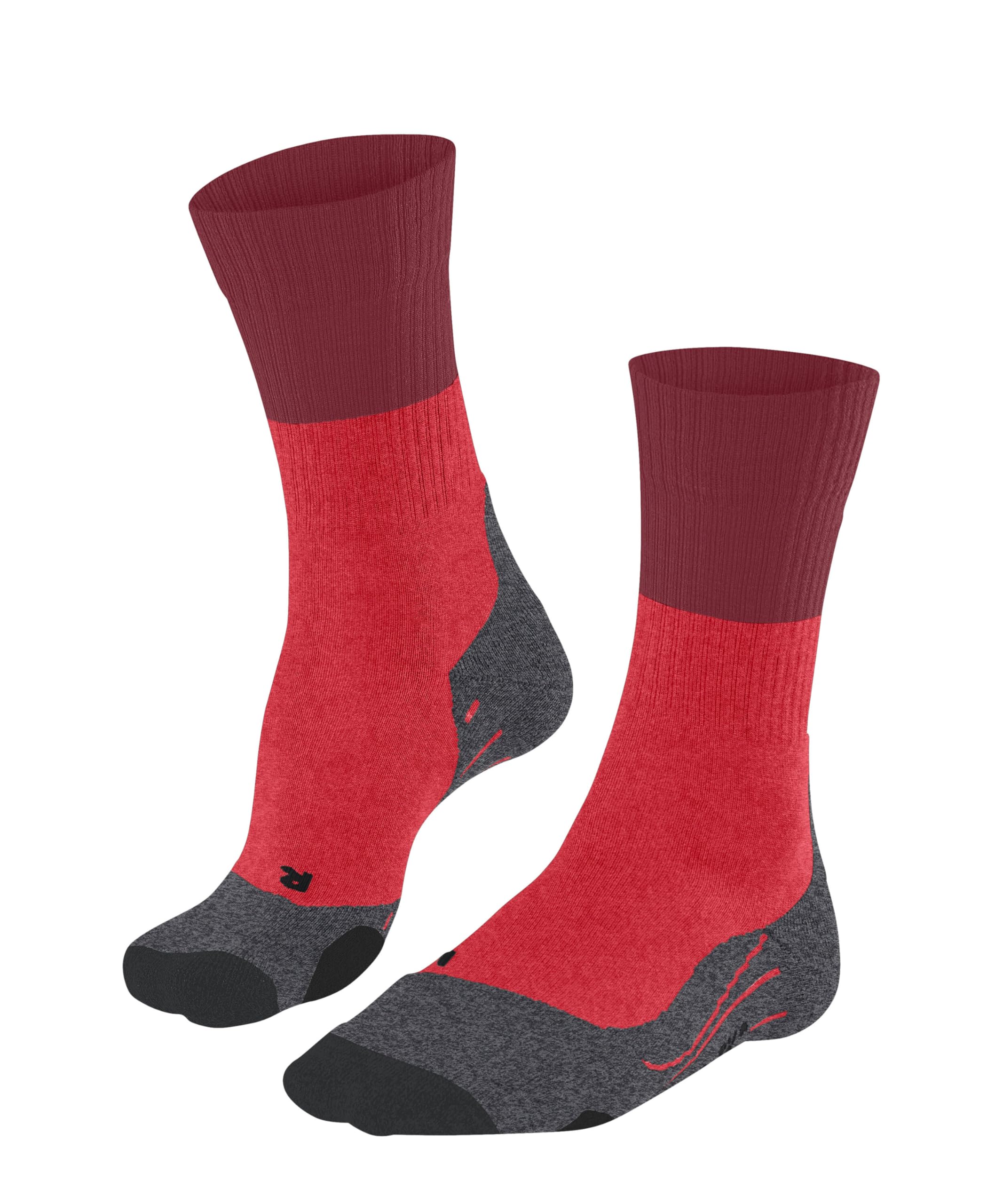 FALKE Men's TK2 Explore M So Wool Thick Anti-Blister 1 Pair Hiking Socks, Red Big 8178, 11-12.5