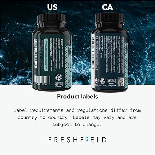 Miniatura 8 de Freshfield Prenatal Vegan Omega 3 DHA: sostenible, sin carragenano, probado por terceros, botella compostable, neutro en carbono. Apoya el corazón,