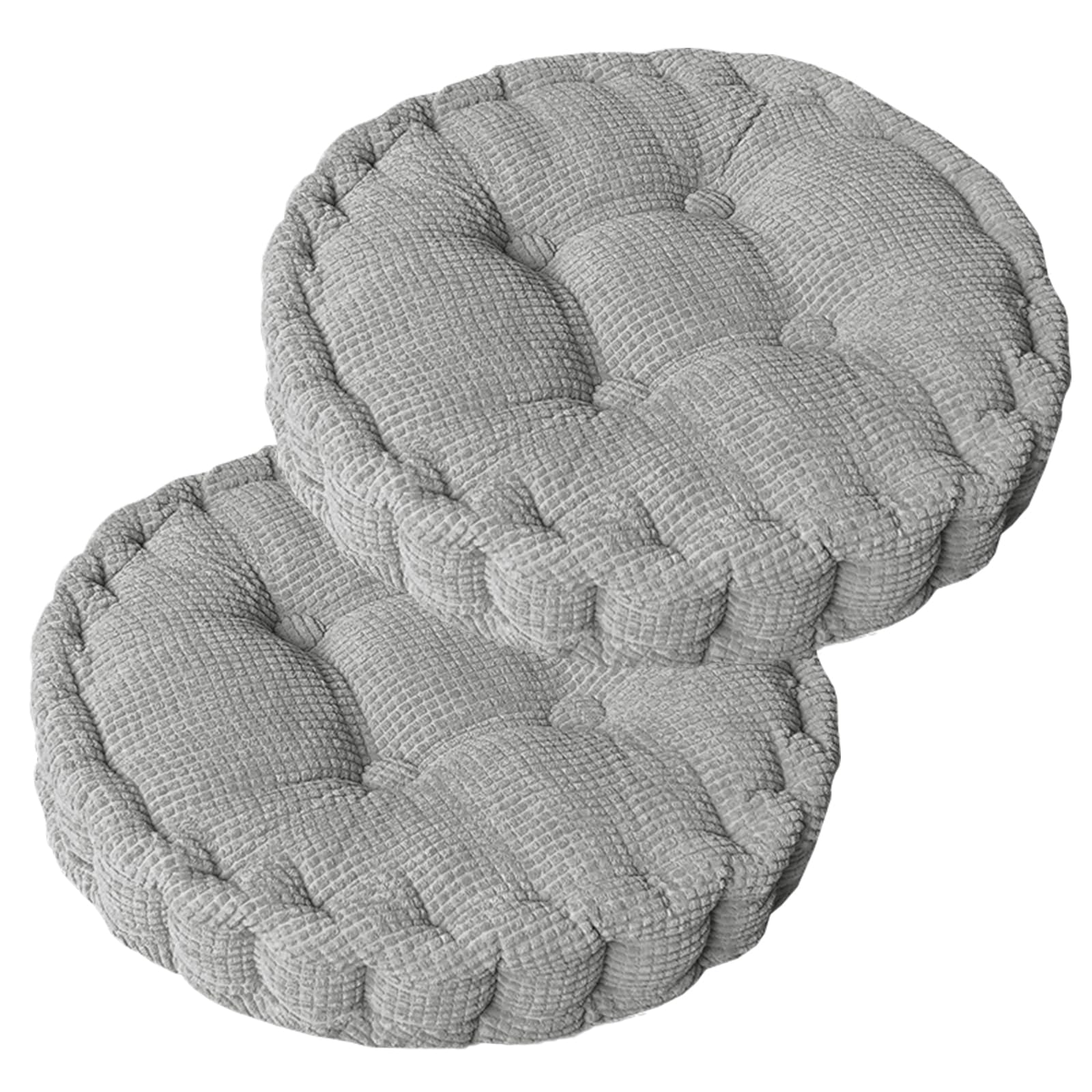 Cuscino per sedia rotondo, set di 2 cuscini per pavimento, 40 x 40 cm, cuscino per sedia in cotone, imbottito, cuscino per yoga, letto per animali domestici, cuscino per interni ed esterni, set di