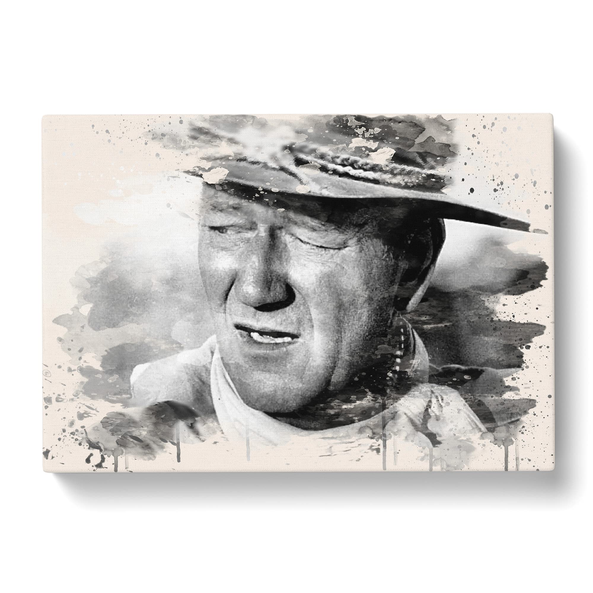 John Wayne No.3 Modern FC Canvas Print, Mixed, 25L x 50W cm - Image 3