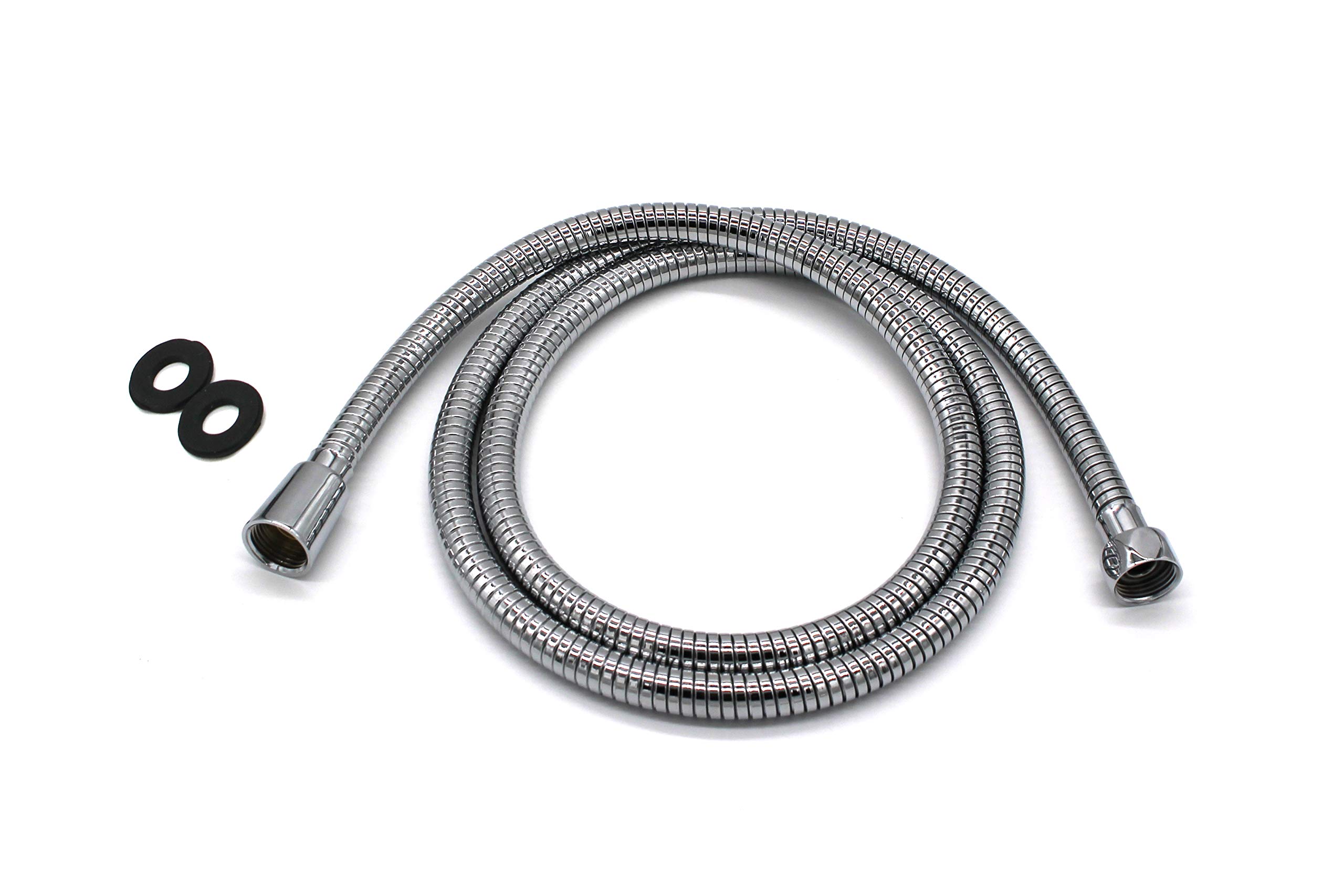 Westbrass D355E40-26 Manguera de ducha de mano extensible de alcance extra largo de 60 a 82 pulgadas, cromo pulido (paquete de 40)