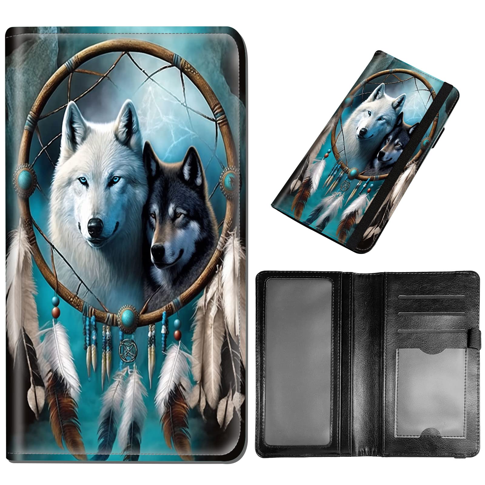 DEGDFSGR Checkbook Cover - PU Leather Standard Duplicate Register Check Card Book Holder Wallet with RFID Blocking Function for Girl Men Women, Wind