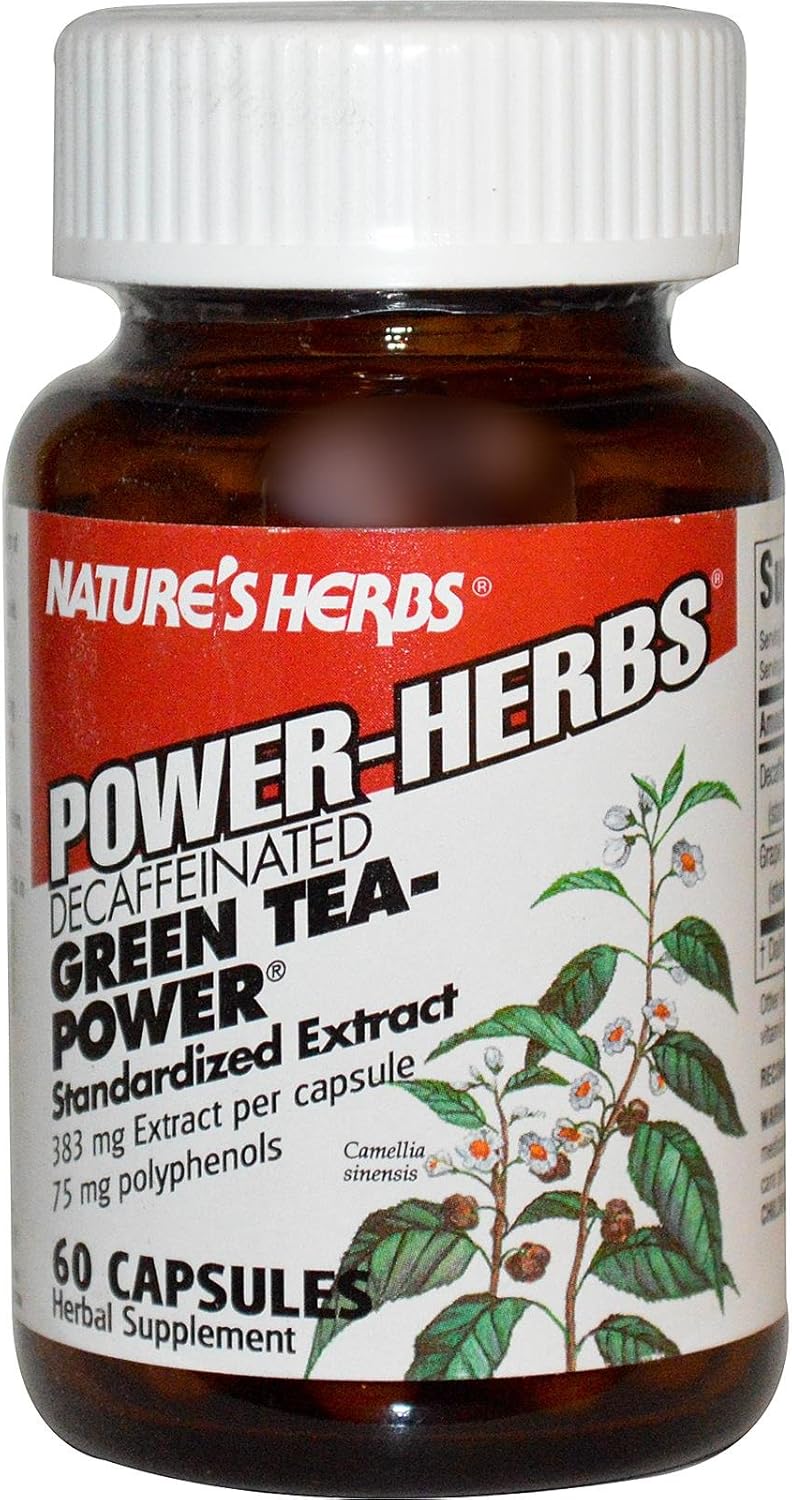 Nature's Herbs Caffeine Free Green Tea Power 60 Capsules