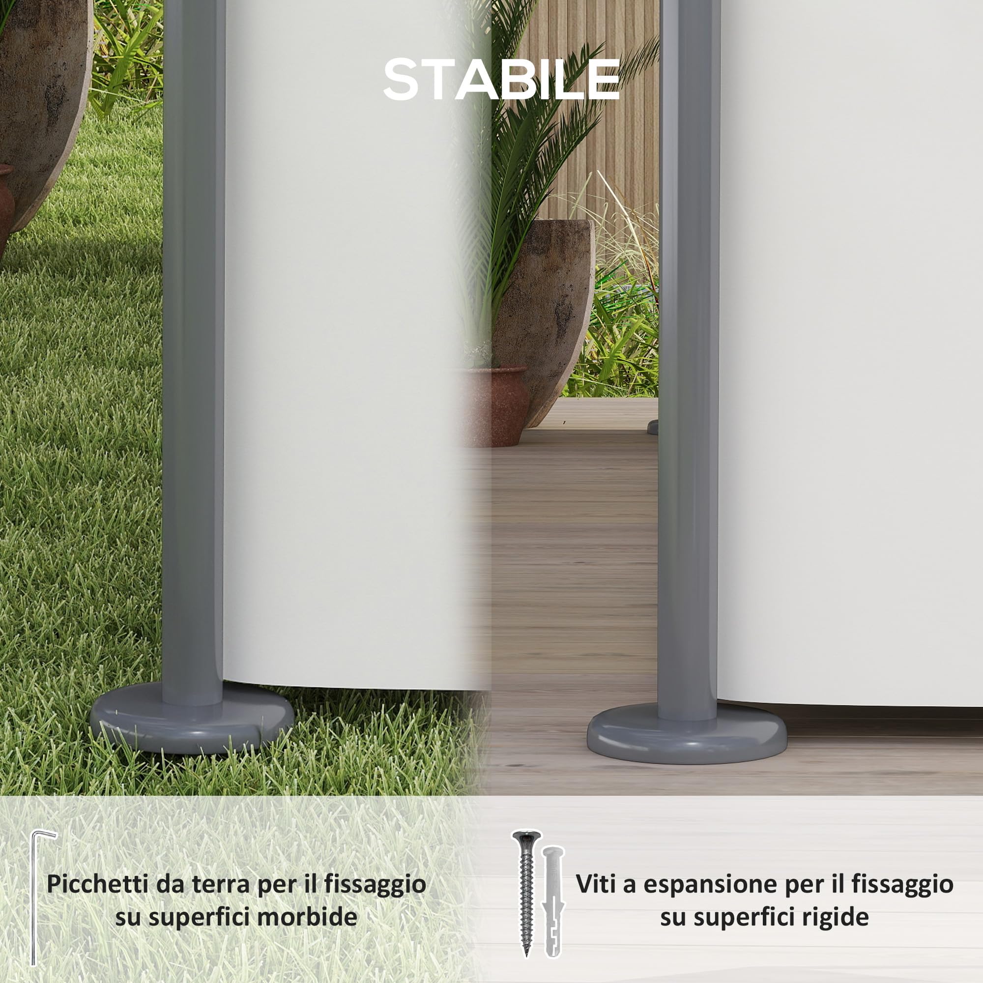 Outsunny Gazebo da Giardino 3x4 m con Tende Rimovibili, Doppio Tetto e 12 Fori di Drenaggio, Gazebo da Esterno in Metallo e Poliestere, per Giardino, Balcone, Feste, Campeggio, Crema