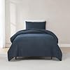 Lush Decor Arden Ribbed Corduroy Comforter 2 Piece Set TwinTwin XL Navy - Blue Bedding Set - Velvet Comforter - Kids Bedding - Dorm Decor - Retro Decor