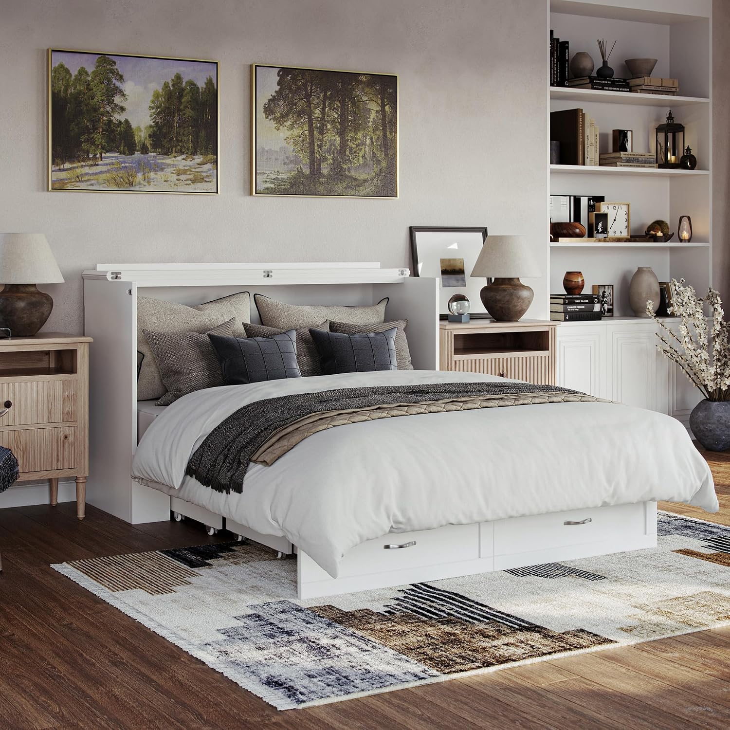 Raleigh Murphy Bed Chest - Solid Wood, Storage Drawer