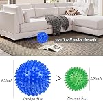 Extra Large Squeaky Dog Balls - 4.5” Spikey Dog Toys for Aggressive Chewers Heavy Duty Teething Chew Toys Dog Chew Toys Balls (4 Pack)