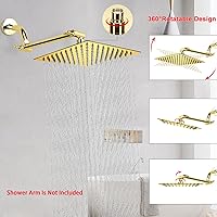 Vista 87 de NearMoon - Cabezal de regadera grande de acero inoxidable cuadrado de lujo en cascada, para instalar en el techo o la pared