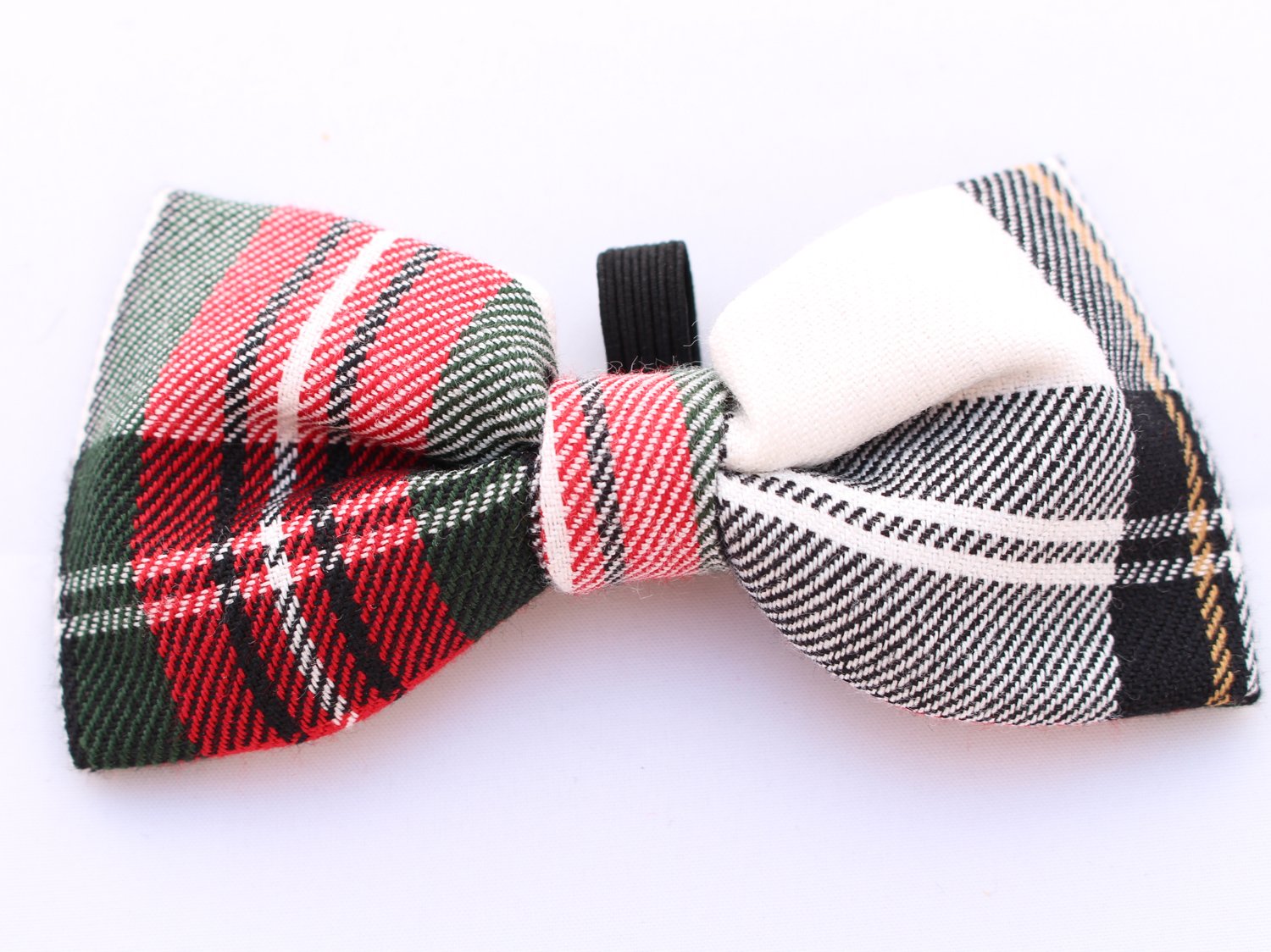 Pet Pooch Boutique Alfies Plaid Bow Tie for Dogs, Medium, Red