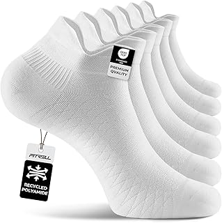 Ankle Compression Socks for Women & Men - 5/6 Pairs Cushioned Arch Support Running Socks, Plantar Fasciitis Relief