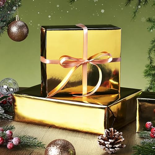 Miniatura 2 de LaRibbons Papel de regalo metálico, rollo de papel de color sólido de 17 pulgadas x 40 pies (56.6 pies cuadrados), rollos de papel de regalo para