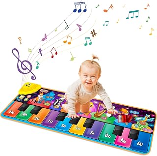 MRTN Kids Musical Piano Mat with 25 Sounds - Toddler Floor Keyboard Playmat, Educational Toy for Ages 1-6+ Boys Girls