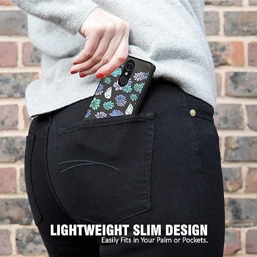 Miniatura 9 de CasesOnDeck - Funda compatible con LG Aristo 3, LG Tribute Empire, LG Zone 4, LG Rebel 4, LG Phoenix 4, diseño floral tribal texturizado en doble