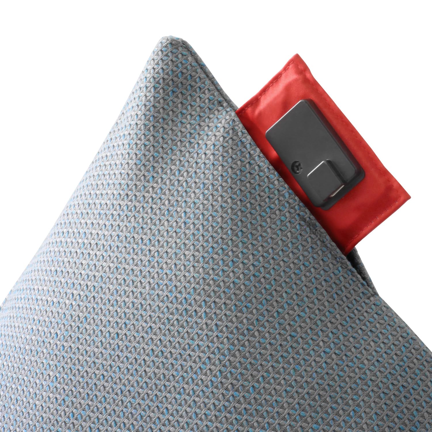 Cuscino riscaldante in tessuto acrilico – Tecnologia di riscaldamento a infrarossi – Elementi riscaldanti – con spegnimento automatico – Cuscino invernale – senza fili – Ricaricabile USB – 4-8